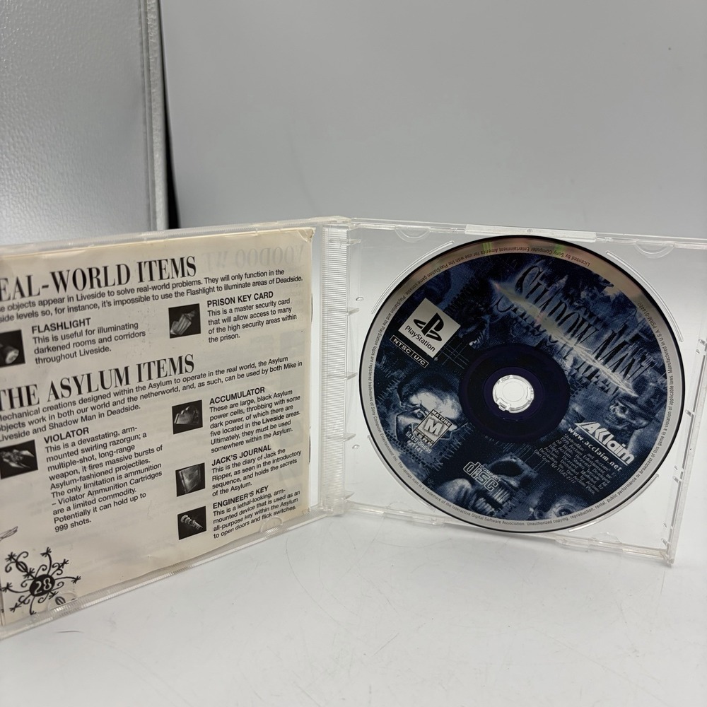 Shadow Man Sony PlayStation 1 PS1 Tested Manual Included Replacement Case